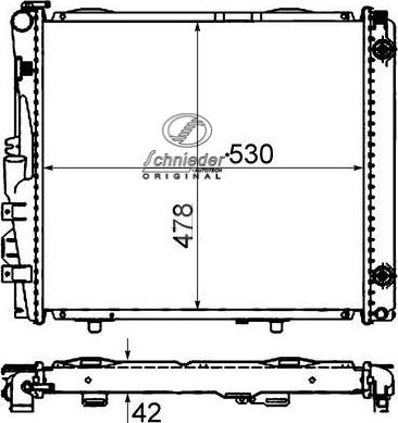 SCHNIEDER AUTOTECH BZS33.00039 - Радиатор, охлаждане на двигателя vvparts.bg