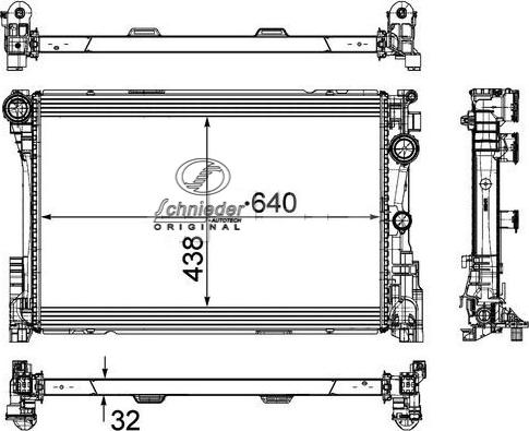 SCHNIEDER AUTOTECH BZS33.00191 - Радиатор, охлаждане на двигателя vvparts.bg