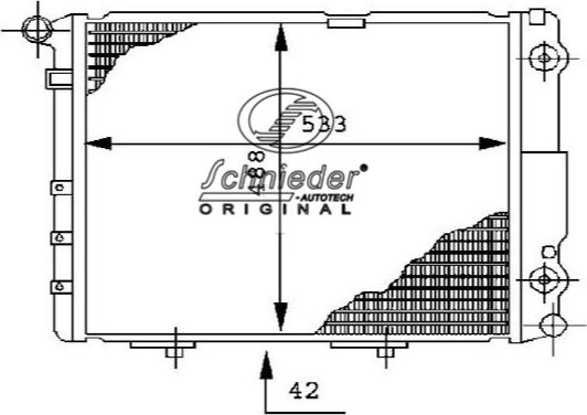 SCHNIEDER AUTOTECH BZS33.00223 - Радиатор, охлаждане на двигателя vvparts.bg