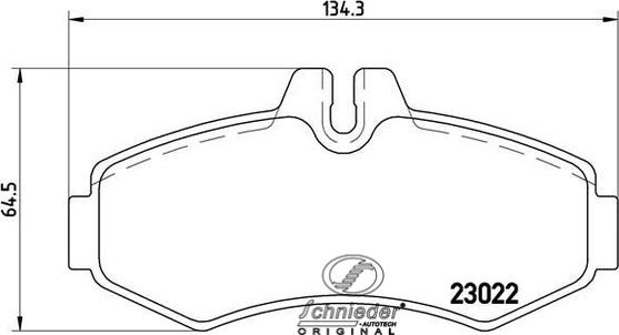 SCHNIEDER AUTOTECH SBP008-631 - Комплект спирачно феродо, дискови спирачки vvparts.bg