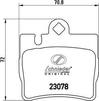 SCHNIEDER AUTOTECH SBP008-711 - Комплект спирачно феродо, дискови спирачки vvparts.bg