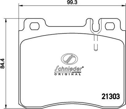 SCHNIEDER AUTOTECH SBP007-551 - Комплект спирачно феродо, дискови спирачки vvparts.bg