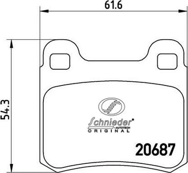 SCHNIEDER AUTOTECH SBP007-321 - Комплект спирачно феродо, дискови спирачки vvparts.bg