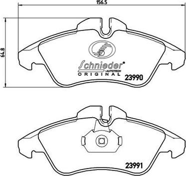 SCHNIEDER AUTOTECH SBP014-481 - Комплект спирачно феродо, дискови спирачки vvparts.bg