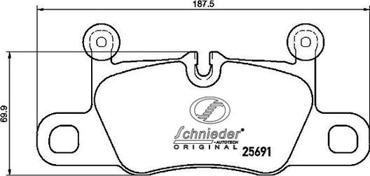SCHNIEDER AUTOTECH SBP015-581 - Комплект спирачно феродо, дискови спирачки vvparts.bg