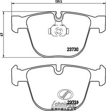 SCHNIEDER AUTOTECH SBP010-751 - Комплект спирачно феродо, дискови спирачки vvparts.bg