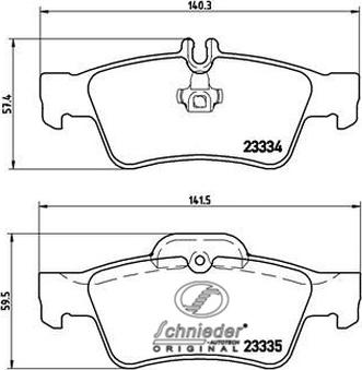 SCHNIEDER AUTOTECH SBP018-751 - Комплект спирачно феродо, дискови спирачки vvparts.bg