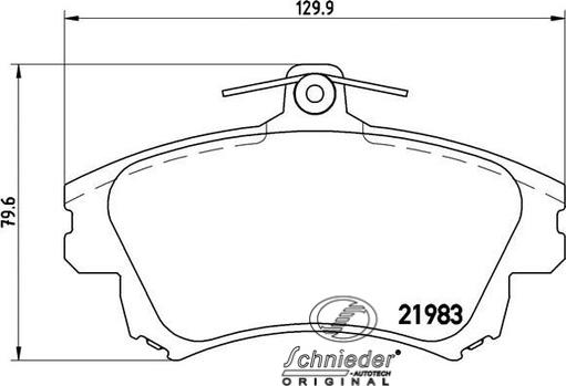 SCHNIEDER AUTOTECH SBP017-041 - Комплект спирачно феродо, дискови спирачки vvparts.bg