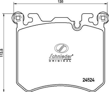 SCHNIEDER AUTOTECH SBP020-431 - Комплект спирачно феродо, дискови спирачки vvparts.bg