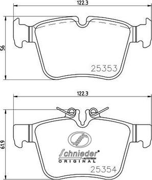 SCHNIEDER AUTOTECH SBP021-831 - Комплект спирачно феродо, дискови спирачки vvparts.bg