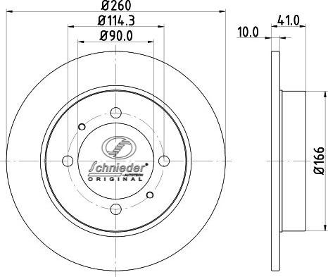 SCHNIEDER AUTOTECH VLS55.00243 - Спирачен диск vvparts.bg