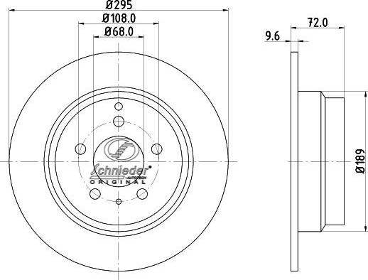 SCHNIEDER AUTOTECH VLS55.00242 - Спирачен диск vvparts.bg