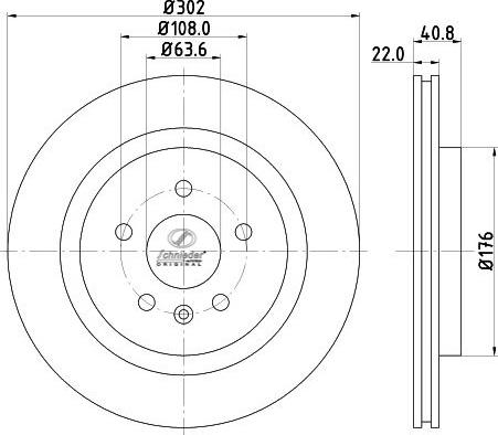 SCHNIEDER AUTOTECH VLS55.00258 - Спирачен диск vvparts.bg
