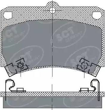 SCT-MANNOL SP 131 PR - Комплект спирачно феродо, дискови спирачки vvparts.bg