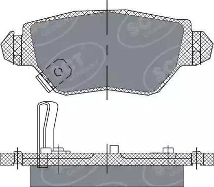 SCT-MANNOL SP 242 PR - Комплект спирачно феродо, дискови спирачки vvparts.bg