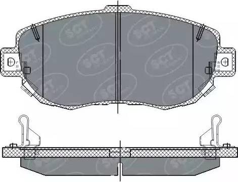 SCT-MANNOL SP 261 PR - Комплект спирачно феродо, дискови спирачки vvparts.bg