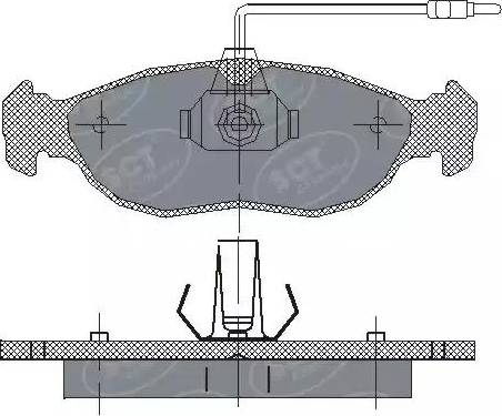 SCT-MANNOL SP 214 PR - Комплект спирачно феродо, дискови спирачки vvparts.bg