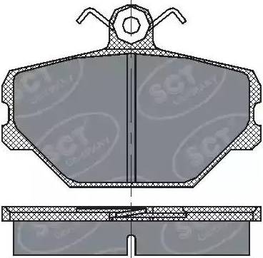 SCT-MANNOL SP 217 PR - Комплект спирачно феродо, дискови спирачки vvparts.bg