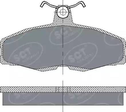 SCT-MANNOL SP 225 PR - Комплект спирачно феродо, дискови спирачки vvparts.bg