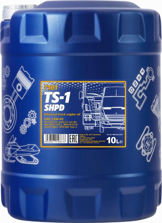 SCT-MANNOL TS-1 SHPD 15W-40 - Двигателно масло vvparts.bg