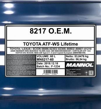 SCT-MANNOL MN8217-60 - Трансмисионно масло vvparts.bg