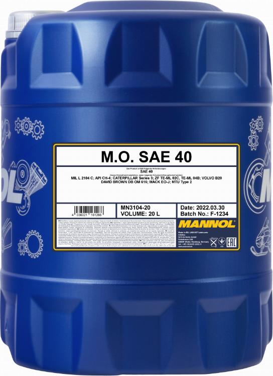 SCT-MANNOL M.O. SAE 40 - Двигателно масло vvparts.bg