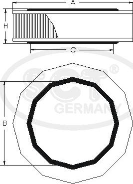 SCT-MANNOL SB 993 - Въздушен филтър vvparts.bg