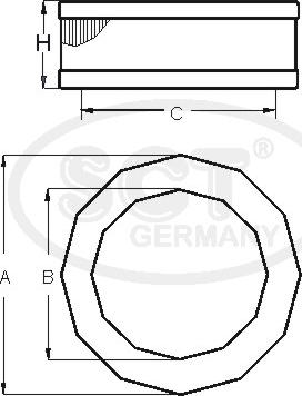 SCT-MANNOL SB 521 - Въздушен филтър vvparts.bg