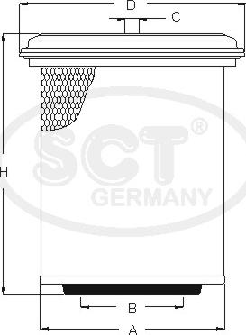 SCT-MANNOL SB 3229 - Въздушен филтър vvparts.bg