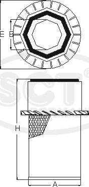 SCT-MANNOL SB 3150 - Въздушен филтър vvparts.bg