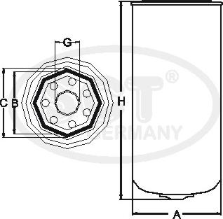 SCT-MANNOL ST 6038 - Горивен филтър vvparts.bg