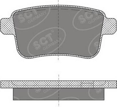 SCT-MANNOL SP 491 PR - Комплект спирачно феродо, дискови спирачки vvparts.bg