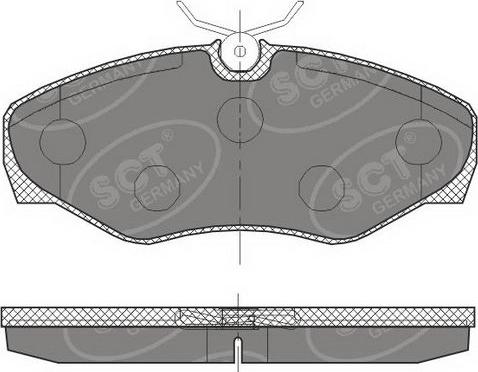 SCT-MANNOL SP 451 PR - Комплект спирачно феродо, дискови спирачки vvparts.bg