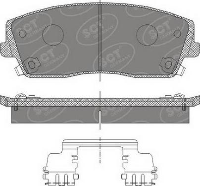 SCT-MANNOL SP 465 PR - Комплект спирачно феродо, дискови спирачки vvparts.bg