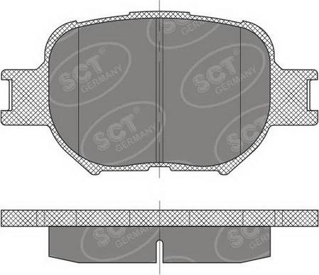 SCT-MANNOL SP 467 PR - Комплект спирачно феродо, дискови спирачки vvparts.bg