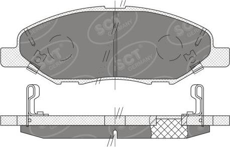 SCT-MANNOL SP 661 PR - Комплект спирачно феродо, дискови спирачки vvparts.bg