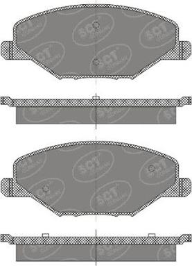 SCT-MANNOL SP668 - Комплект спирачно феродо, дискови спирачки vvparts.bg