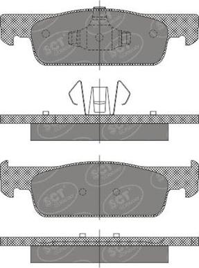 SCT-MANNOL SP663 - Комплект спирачно феродо, дискови спирачки vvparts.bg