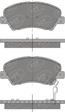 SCT-MANNOL SP 667 - Комплект спирачно феродо, дискови спирачки vvparts.bg