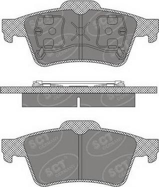 SCT-MANNOL SP 606 PR - Комплект спирачно феродо, дискови спирачки vvparts.bg