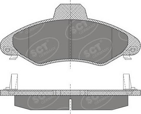 SCT-MANNOL SP 614 PR - Комплект спирачно феродо, дискови спирачки vvparts.bg