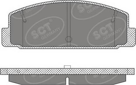 SCT-MANNOL SP 611 PR - Комплект спирачно феродо, дискови спирачки vvparts.bg