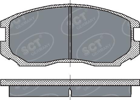 SCT-MANNOL SP 196 PR - Комплект спирачно феродо, дискови спирачки vvparts.bg