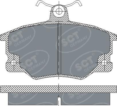 SCT-MANNOL SP 191 PR - Комплект спирачно феродо, дискови спирачки vvparts.bg