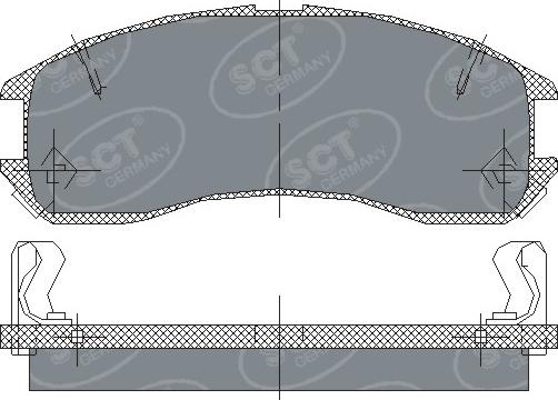 SCT-MANNOL SP 149 PR - Комплект спирачно феродо, дискови спирачки vvparts.bg