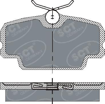 SCT-MANNOL SP 141 PR - Комплект спирачно феродо, дискови спирачки vvparts.bg