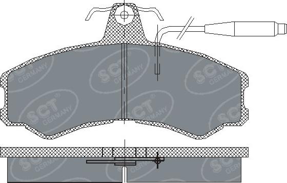 SCT-MANNOL SP 154 PR - Комплект спирачно феродо, дискови спирачки vvparts.bg