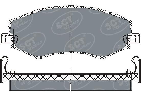 SCT-MANNOL SP 151 PR - Комплект спирачно феродо, дискови спирачки vvparts.bg