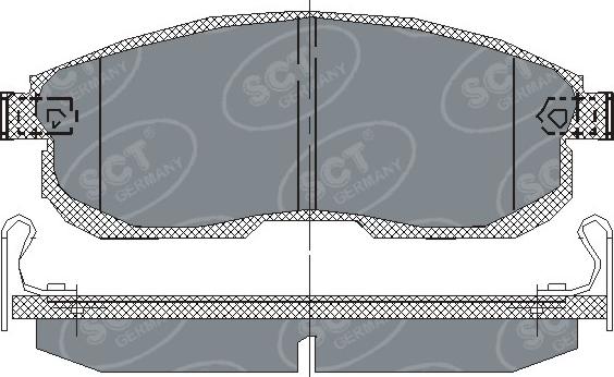 SCT-MANNOL SP 153 PR - Комплект спирачно феродо, дискови спирачки vvparts.bg