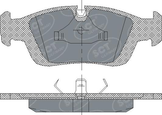 SCT-MANNOL SP 164 PR - Комплект спирачно феродо, дискови спирачки vvparts.bg